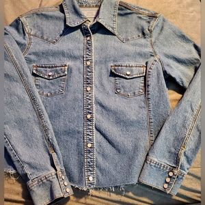 Blue Jean Button up blouse Levi Strauss by Signature